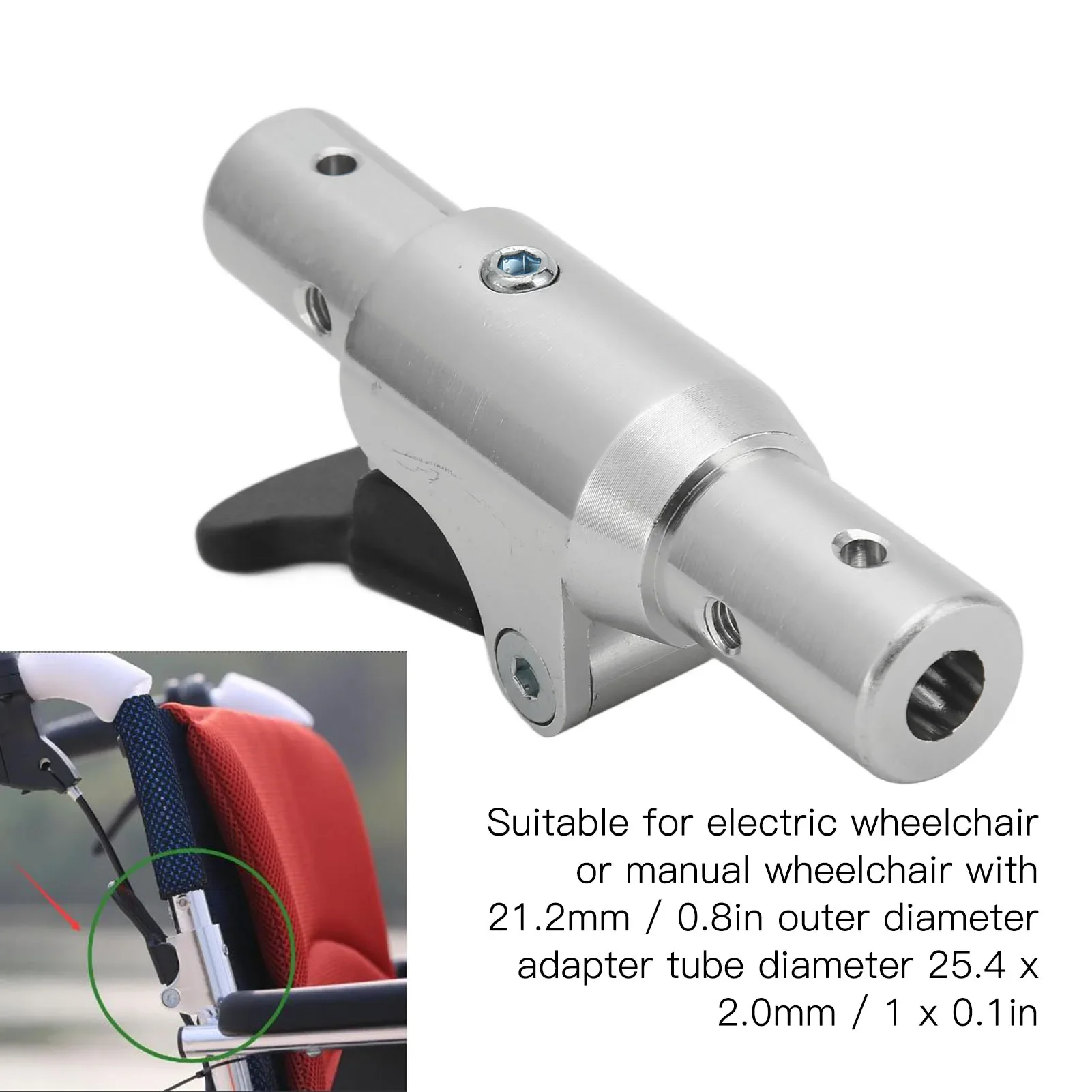 Wheelchair Back Folder Height Adjustable Wheelchair Backrest Folding Switch Aluminum Alloy Wheelchair Accessory for Elderly