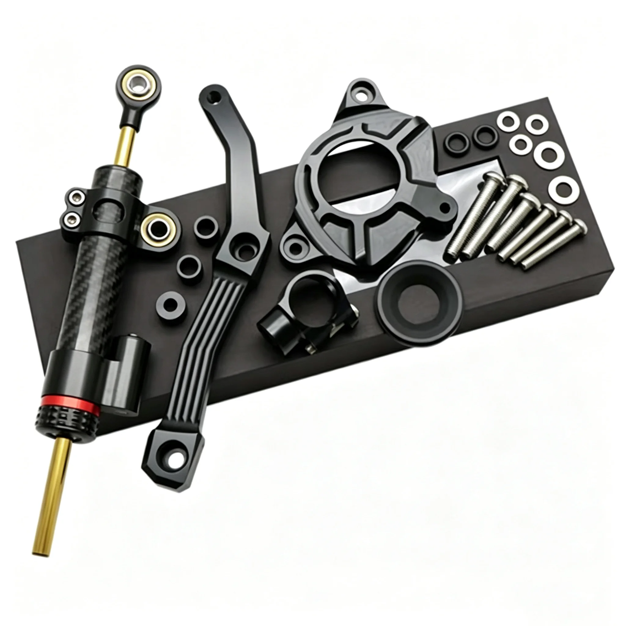 Motorcycle Aluminum Damper Steering Stabilize Bracket Mounting Kit For Kawasaki Z1000 2010 2011 2012 2013 2010-2013