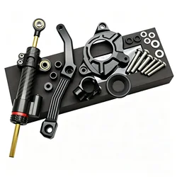 Motorcycle Aluminum Damper Steering Stabilize Bracket Mounting Kit For Kawasaki Z1000 2010 2011 2012 2013 2010-2013