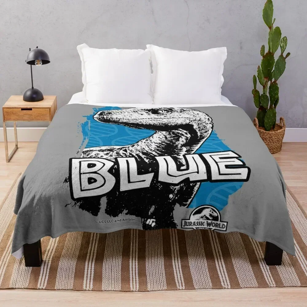 

Jurassic World - Blue Fan Art Graphic 2 Throw Blanket Camping Tourist Luxury Designer funny gift Blankets