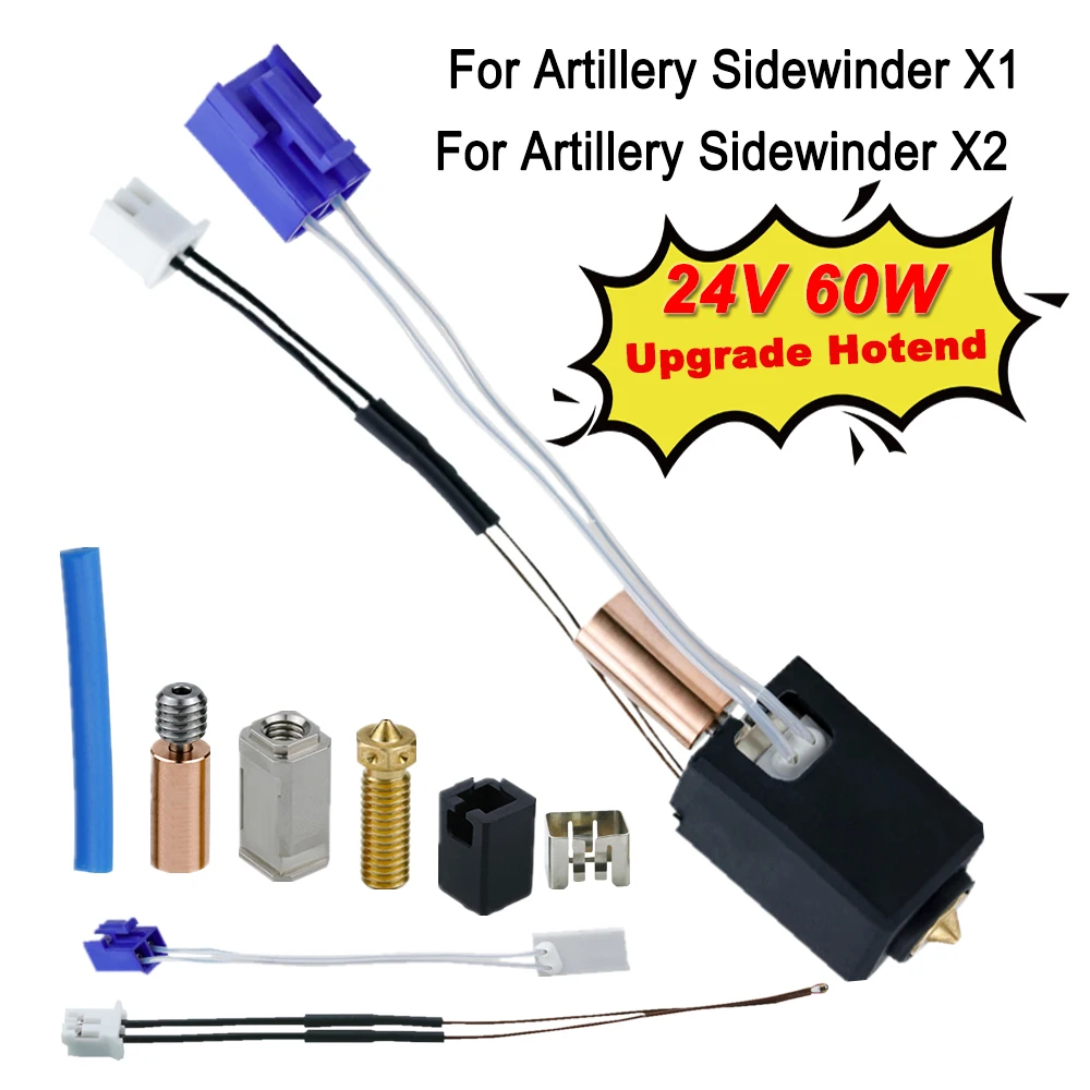 Hotend For Artillery Sidewinder X1/X2 Upgrade Kit 3D Printer Parts Thermistor Heater Hot End for Artillery Sidewinder X2 Hotend