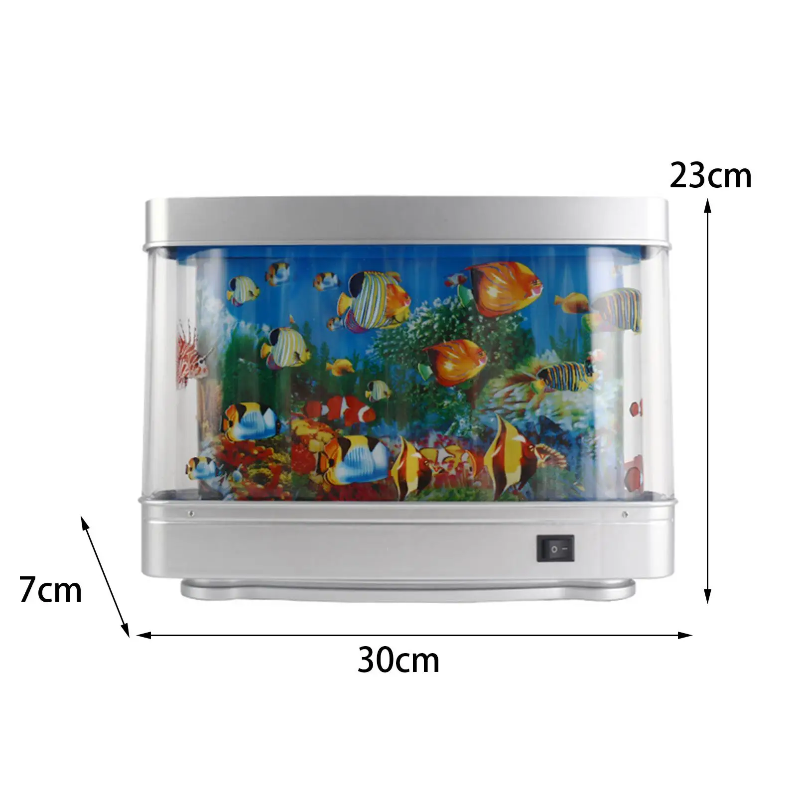 Aquarium Lamp Colorful Underwater World Moving Background Tropical Fish Night Light for Desktop Halloween Living Room Kids Room