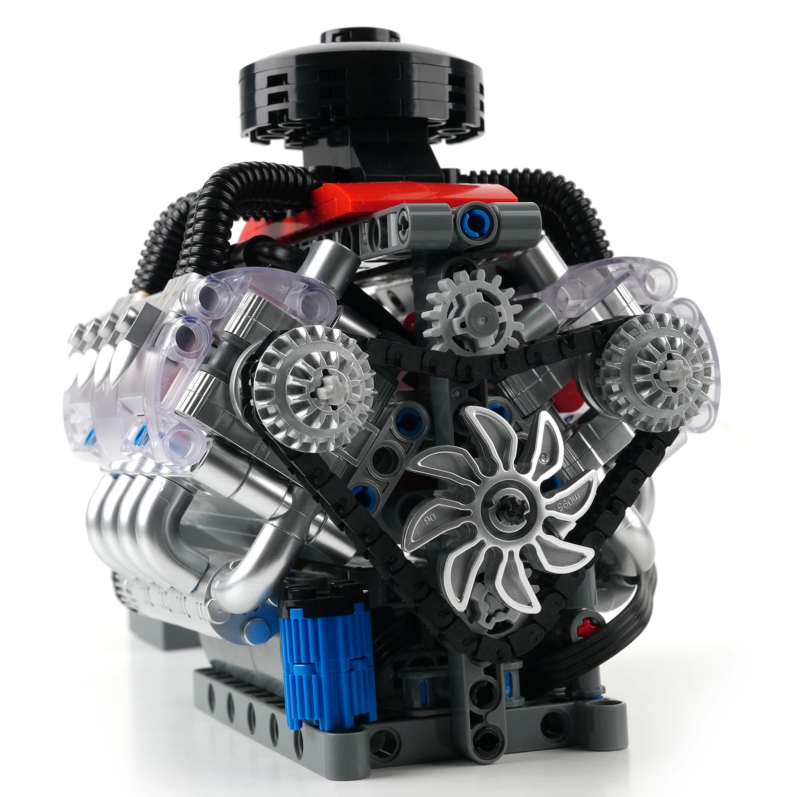 Modelo de Motor V8, bloques de construcción de alta tecnología, juego 10171 LSX454 + función de potencia del Motor L, juguetes ensamblados DIY para niños, regalos, 497 Uds.