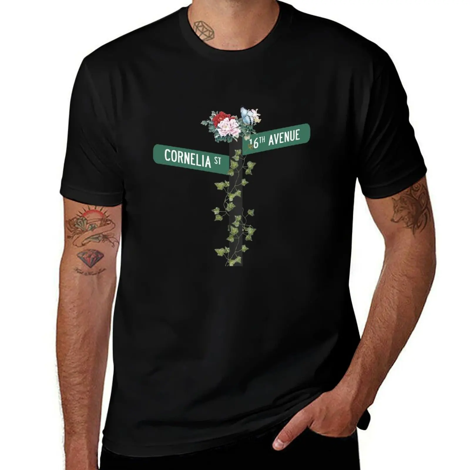Корнелия-стрит. Футболка с оригинальным принтом