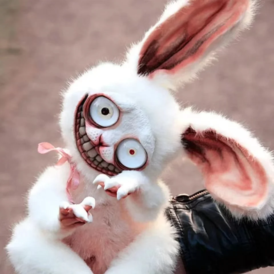 一点物 ホラーマスク うさぎ ゾンビ ぬいぐるみ ハロウィン ホラー マスク コスプレ 仮装 うさぎ バニー ゾンビ リアル