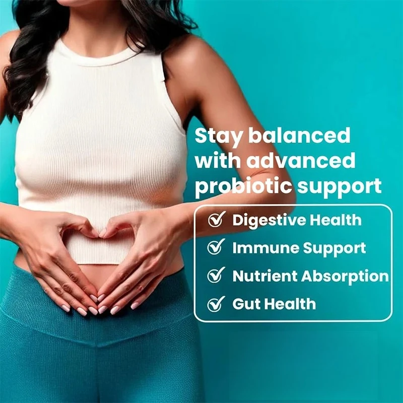 10 Strains+prebiotics - Supports Digestion And Intestinal - Vegan, Non Gmo, Gluten Free, 60 Capsules