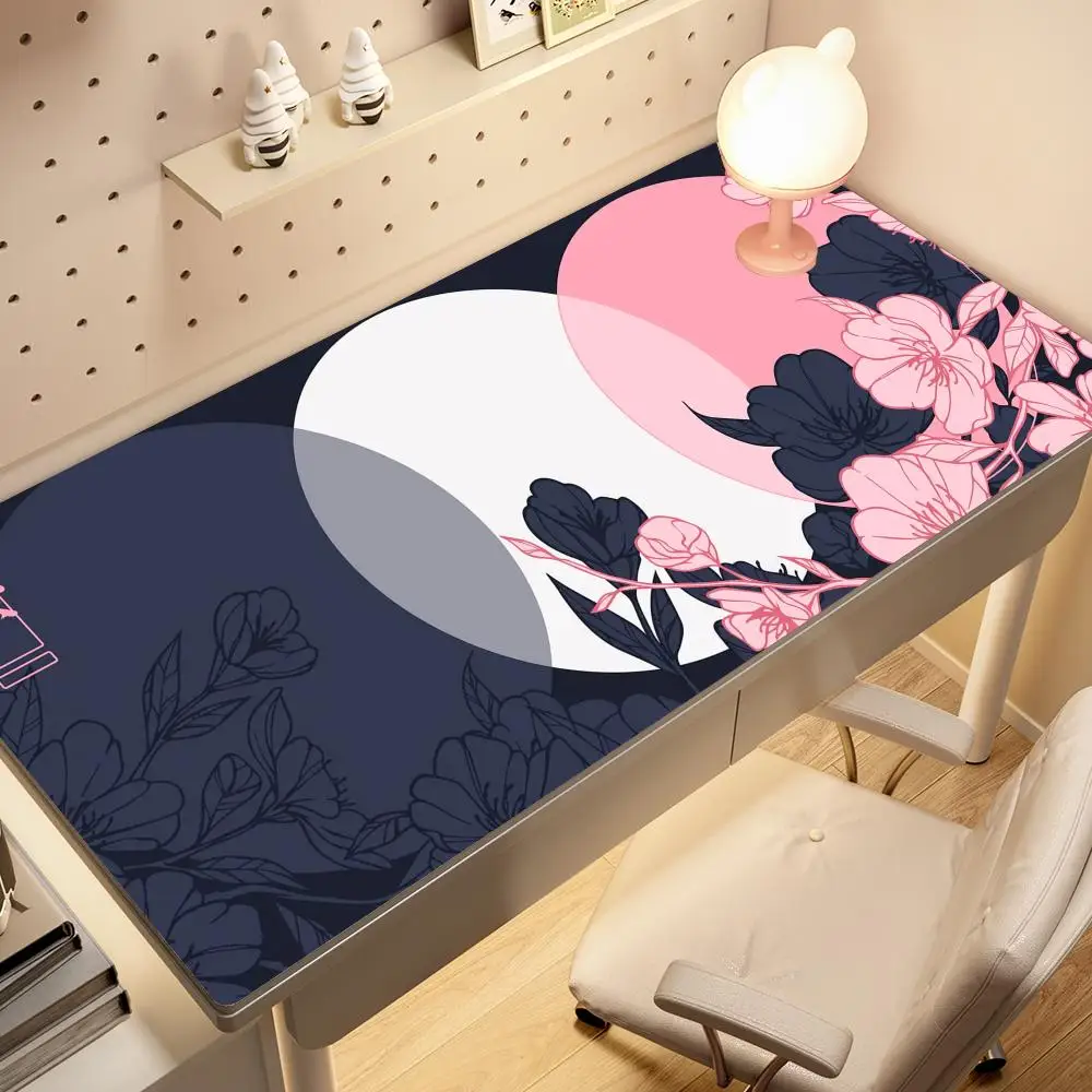 Gamer Keyboard Desk Mat Cherry Blossom Sakura Mousepad Anime Mouse Mats Office Accessories Games Computer Gaming Extended Pads