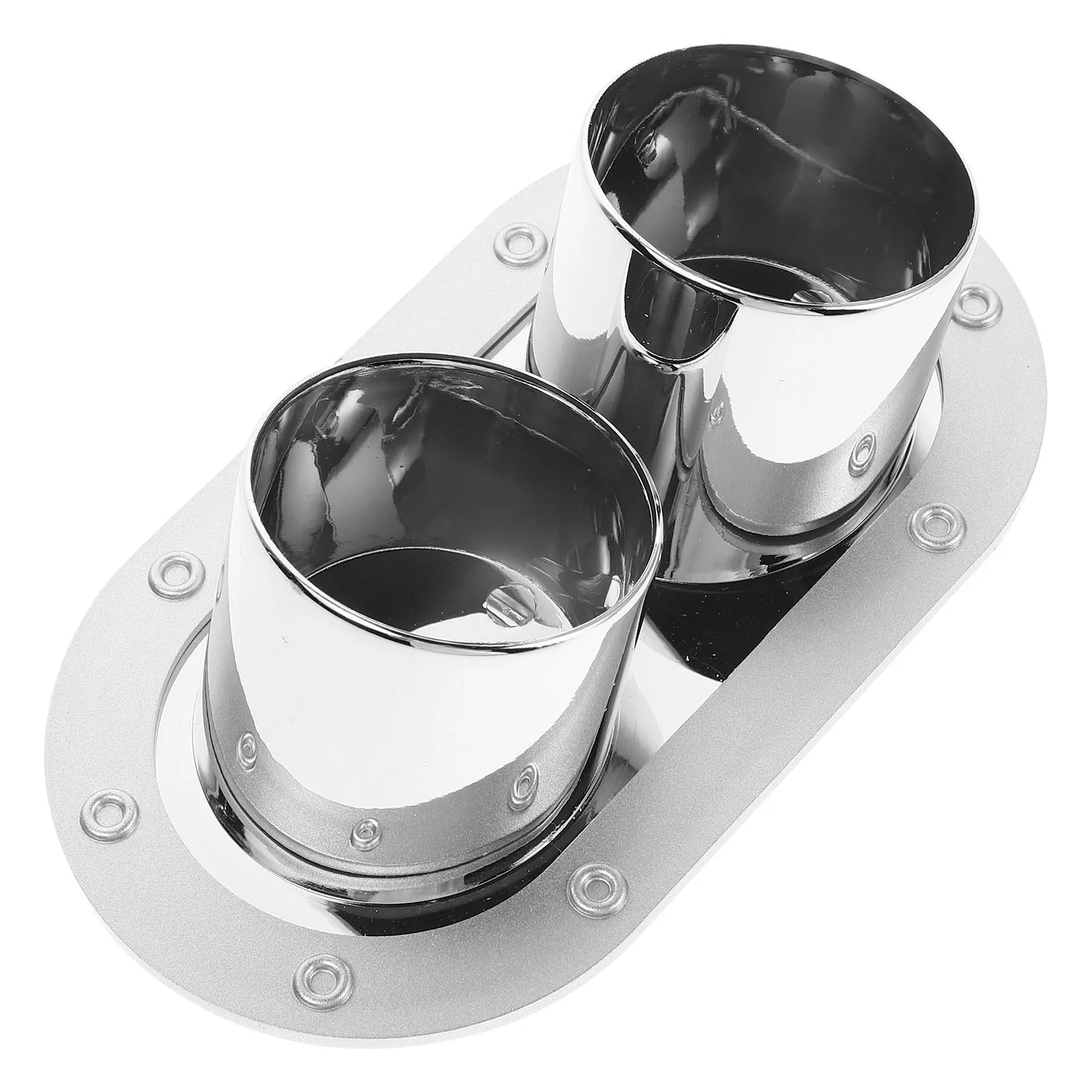 

Universal Car Dual Exhaust Decoration Sticker Durable Material Simulated Pipe Easy Install Multifunctional Protection Stylish