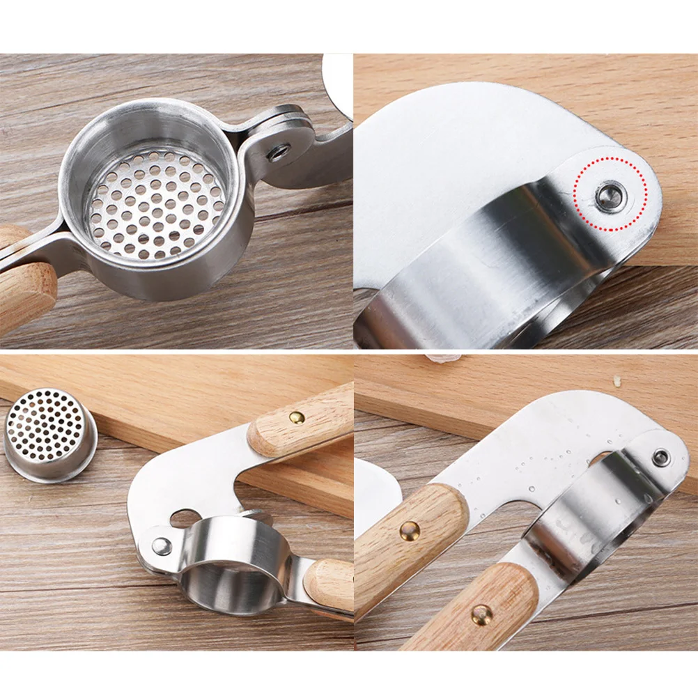 

304 Stainless Steel Garlic Press Multifunction Kitchen Tool Quick Garlic Crusher Squeezer for
