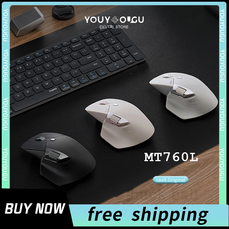 

Rapoo MT760L Wireless Gaming Mouse 3200DPI Rechargeable Mouse 3 Mode Connection 2.4G/USB/Bluetooth Computer Laptop PC Gamer Mice