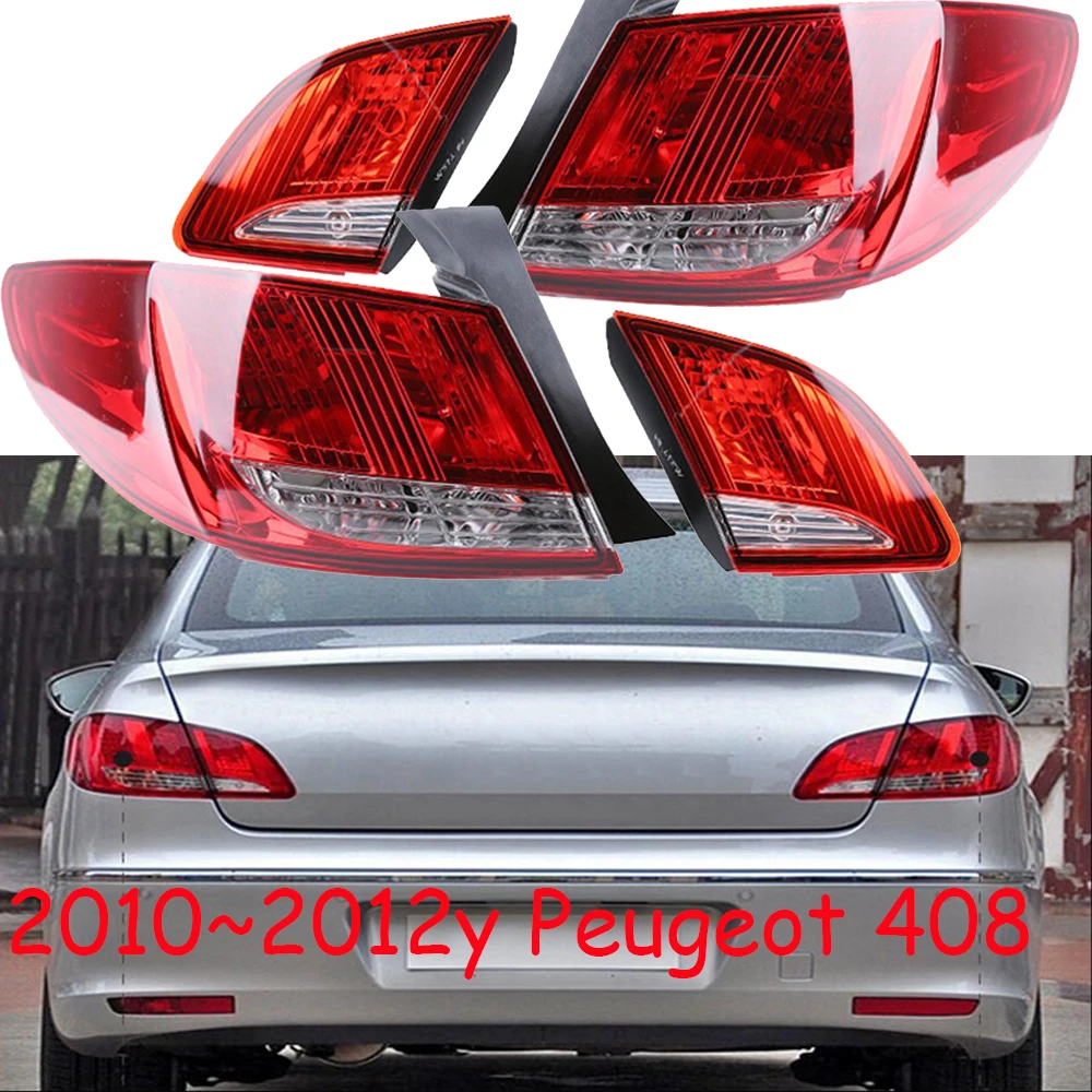 

1 шт. автомобильный бампер задний фонарь для Peugeot 408 задний фонарь 2010 ~ 2012y автомобильные аксессуары задний фонарь для Peugeot 408 задний противотуманный фонарь