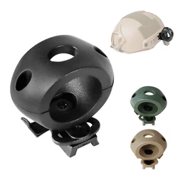 BOOIU Tactical Helmet Flashlight Clamp Mount 360 Degree Quick Release Universal Rail Helmet Light Torch Holder Adapter