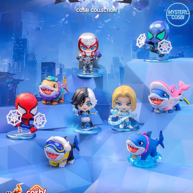 

Hot Toys Rivals Blind Box Official Cosbi Collection Mini Figures Spider Man Magneto Jeff The Land Shark Model Decor Toys Gift