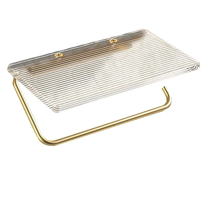 

CX light luxury bathroom tissue box wall-mounted storage toilet, roll paper rack