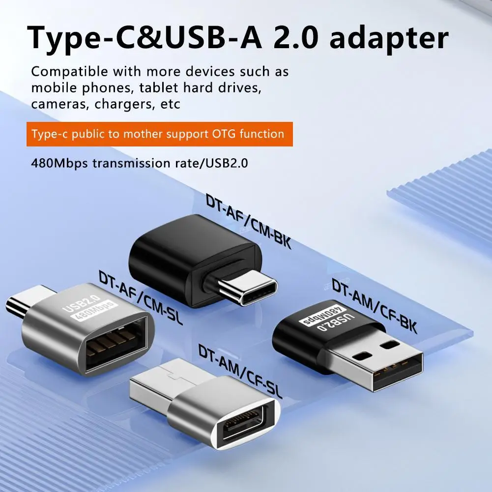 USB Type-C OTG Adapter Type C USB C Male To USB Female Converter For MacBook Chromebook and Mobile Devices