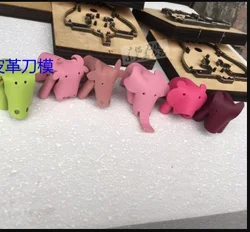 Elephant cow  bear  wolf hippo  abstract animal knife