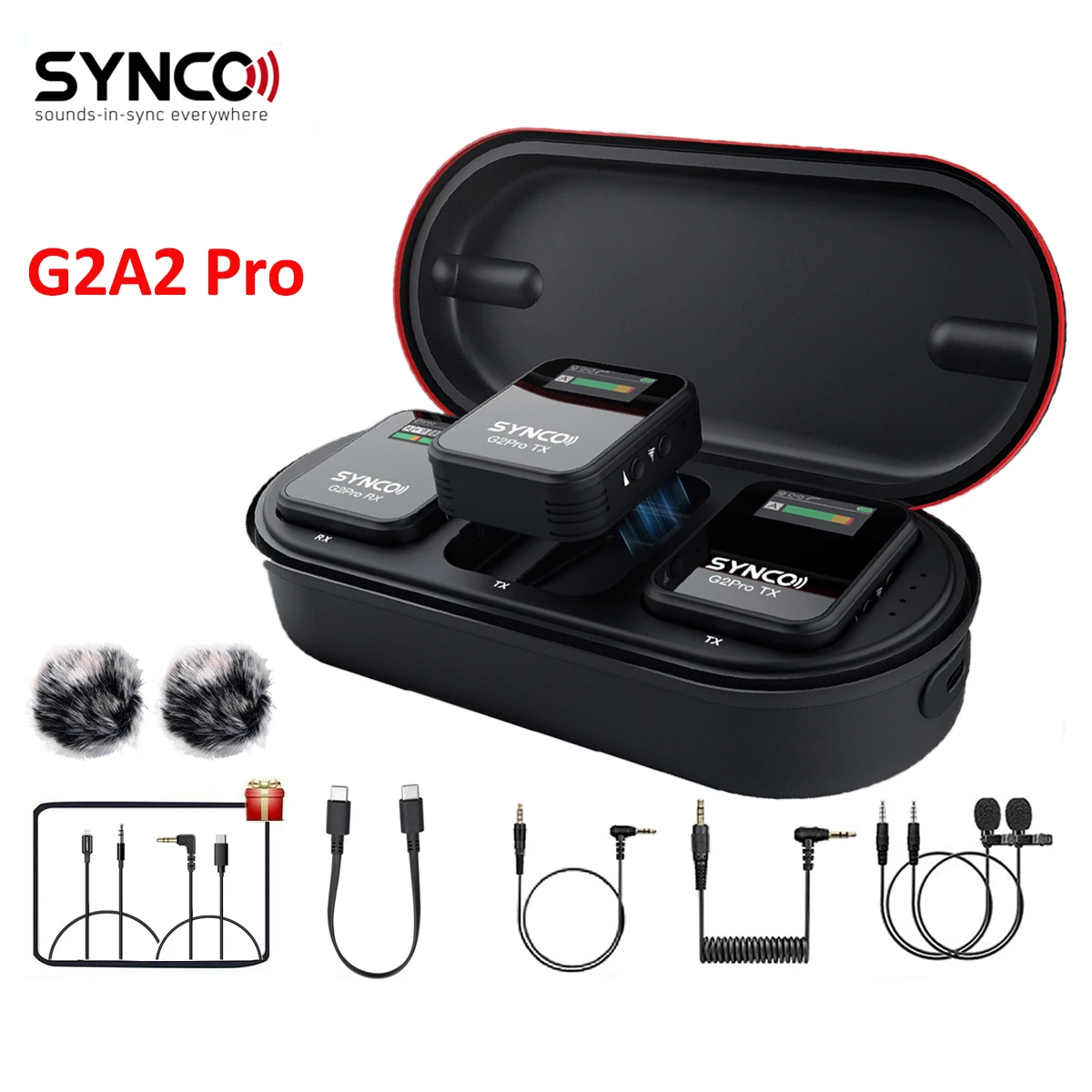 

Беспроводной петличный микрофон SYNCO G2A2 Pro, 2,4 ГГц