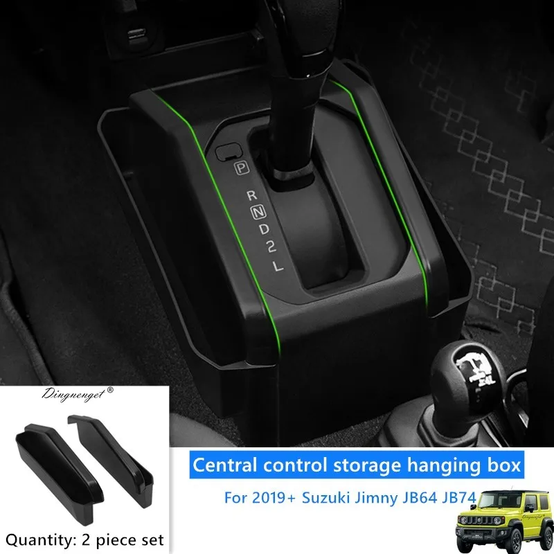2pcs Car Central Control Storage Box Central Control Storage Hanging Storage Box Is Suitable for 2019+ Suzuki Jimny JB64/JB74