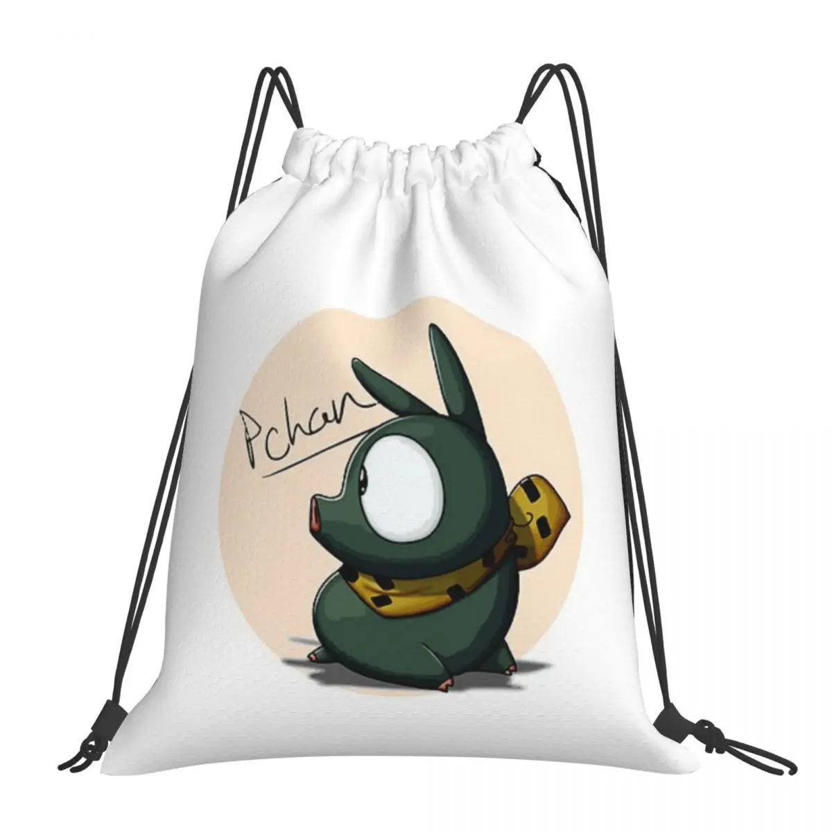 P Chan Ranma Backpacks Portable Drawstring Bags Drawstring Bundle Pocket Shoes Bag Book Bags For Man Woman Students