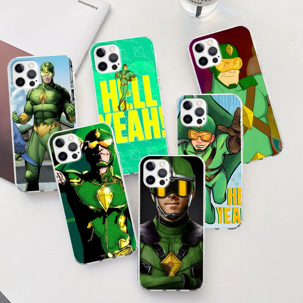 Kite Man Hell Yeah! Case for Apple iPhone 14 12 15 Pro 7 8 Plus 13 Mini XR X XS Max Soft Transparent Silicone Phone Cover