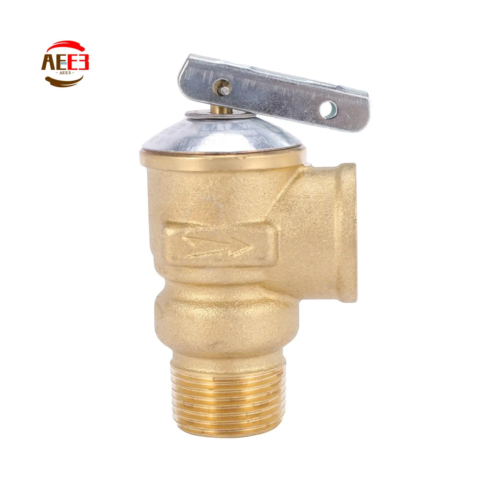 AEE3-3/4 Inch NPT American Standard Lead-Free Water Heater Safety Valve 150 Psi Brass Pressure Relief Valve