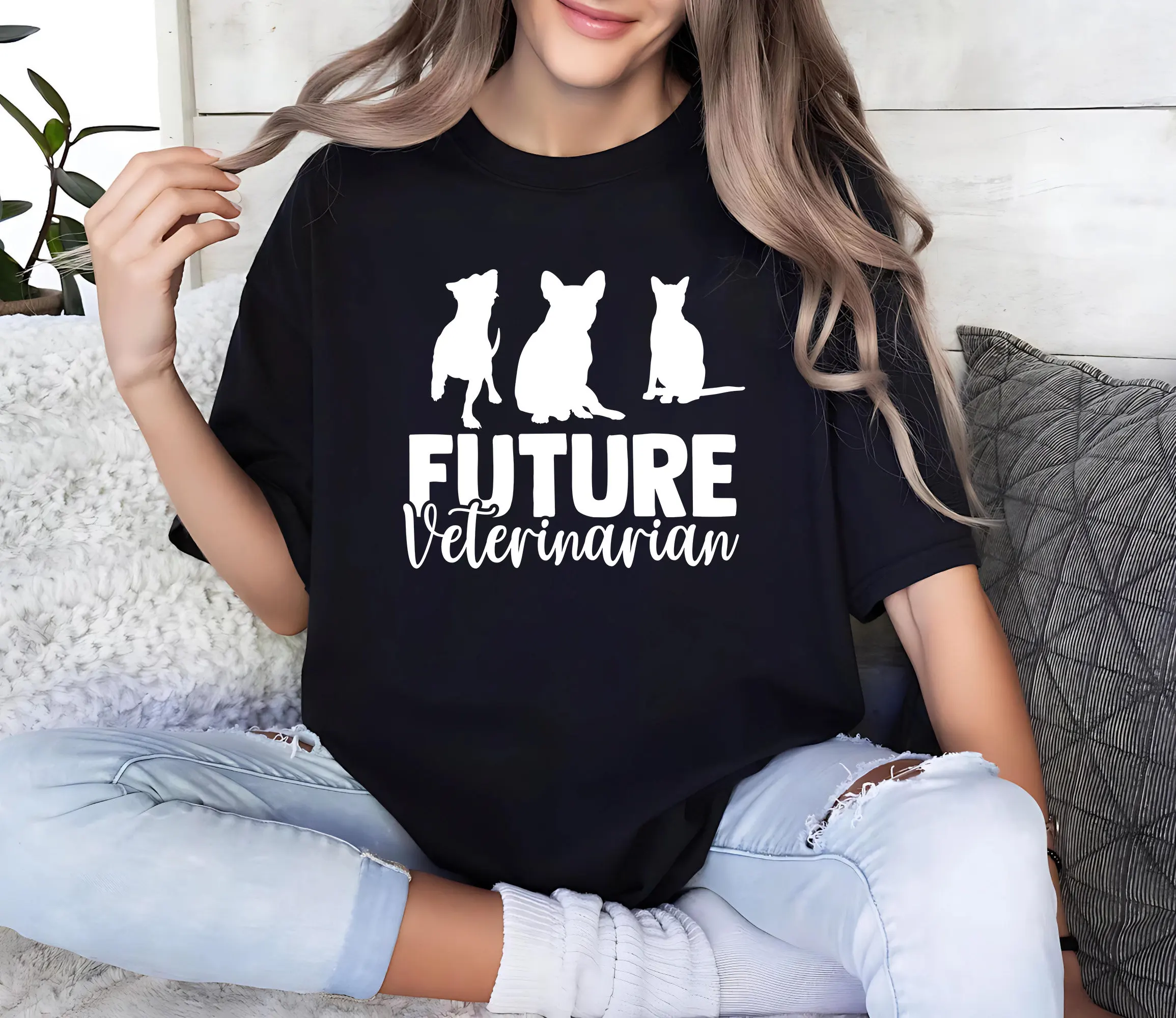 Veterinarian T Shirt Future VeT Tech Veterinary Medicine Assistant