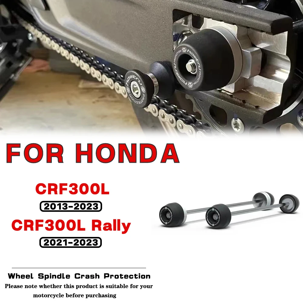 Proteção contra colisão do eixo da roda dianteira e traseira, Acessórios para motocicletas Honda CRF300L, CRF300 Rally 2021 2022 2023