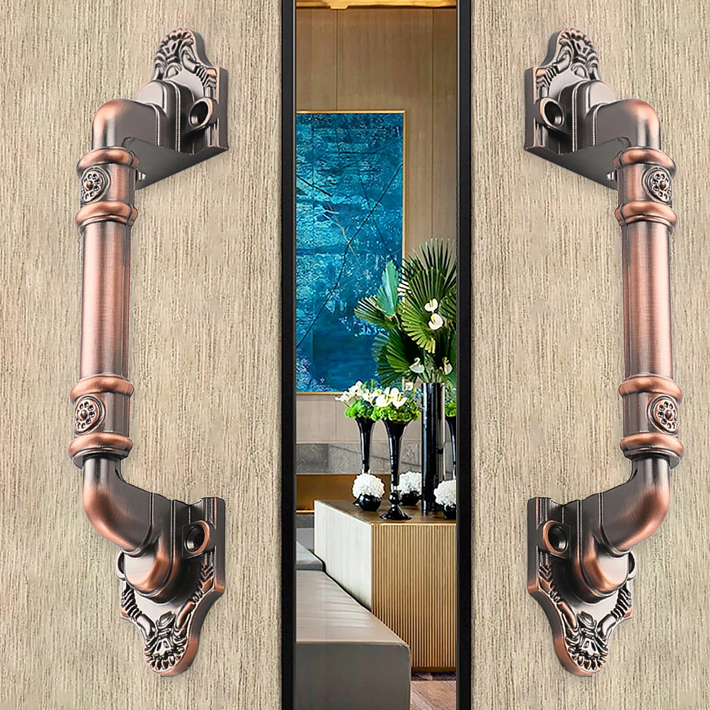 

Decorative Antique Aluminum Alloy Door Pull Handle for Wardrobe Cabinet Drawer Furniture Hardware 196mm Length