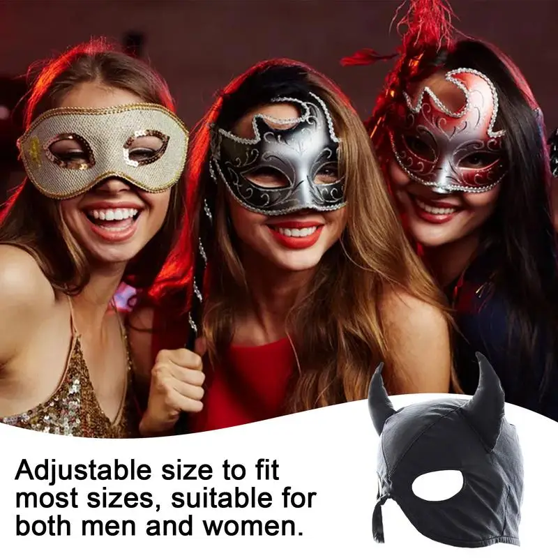 Bull Hood Masque Bull Head Masques Eyes Hollow Out Stage Props Bull Head Design Funny & Realistic Breathable Masque For