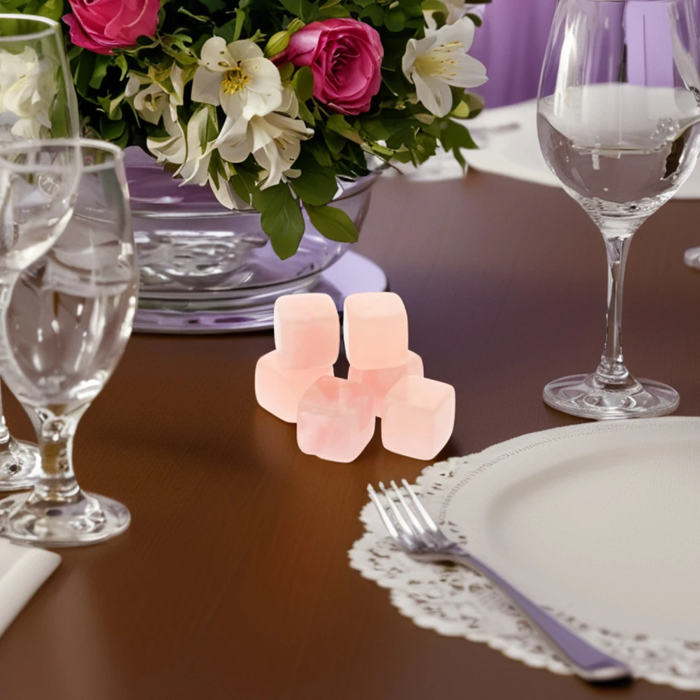 

8Pcs Reusable Ice Cube Stones Whiskey Rocks for Cocktails Wine Vodka Non-Diluting Cooling Stones Elegant Bar Accessories Men