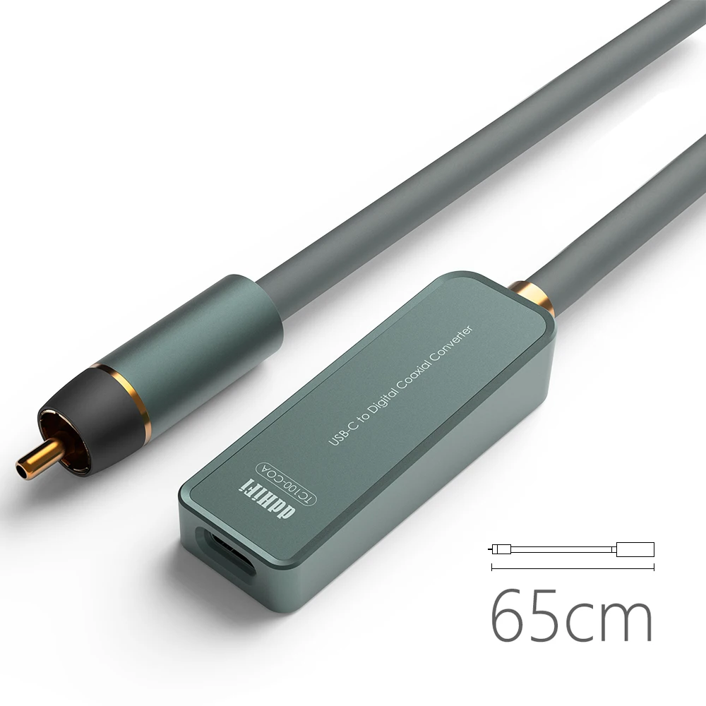 DD ddHiFi TC100-COA USB-C na cyfrowy koncentryczny konwerter Audio kabel 35cm/65cm dla wtyczka RCA DAC wzmacniacz urządzenia