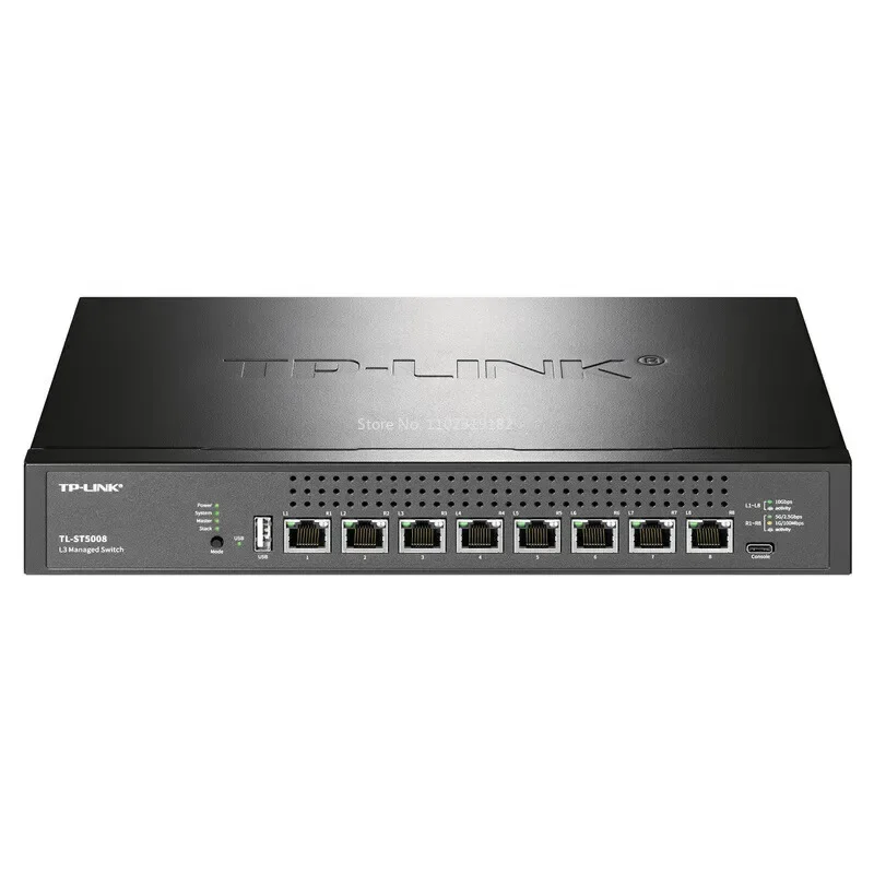 TP-LINK 10G High-speed VLAN Isolated Network Splitter Port Aggregation Monitoring Core Layer 3 Web Management Switch TL-ST5008