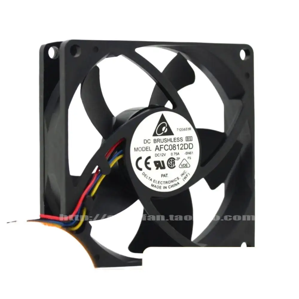 

Вентилятор 8 см для Delta AFC0812DD 8020, 80 мм, 12 В, 0,75 А, высокоскоростной охлаждающий вентилятор с воздушным потоком, 80x80x20 мм, процессор и электроника