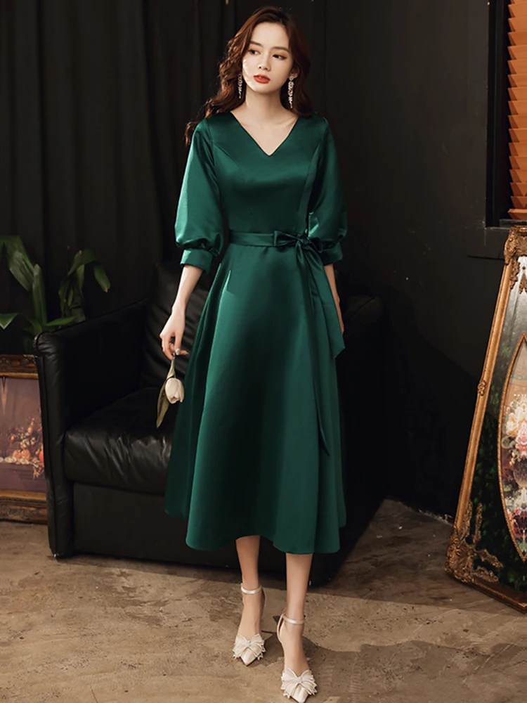 

plus Size Evening Gown Slimming Ele New 2025 Women's Par Dr Belly Concealing High-End One-Piece Faionable Casual Wear