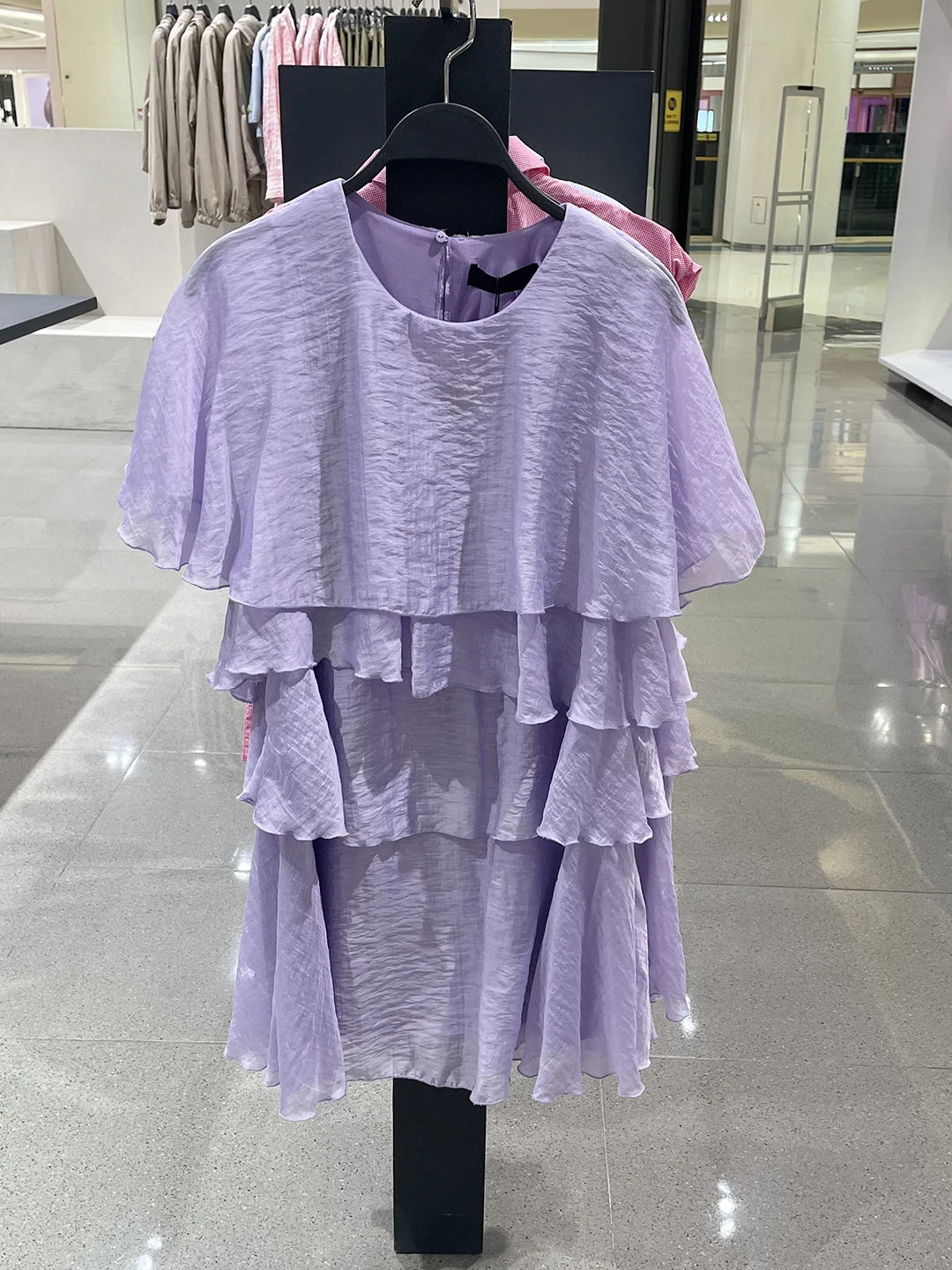 

Spring 2026 New Sweet Style round Neck Dress Women's Fashion A-Line Short Sleeve Gown Casual Wear No Brand Registered