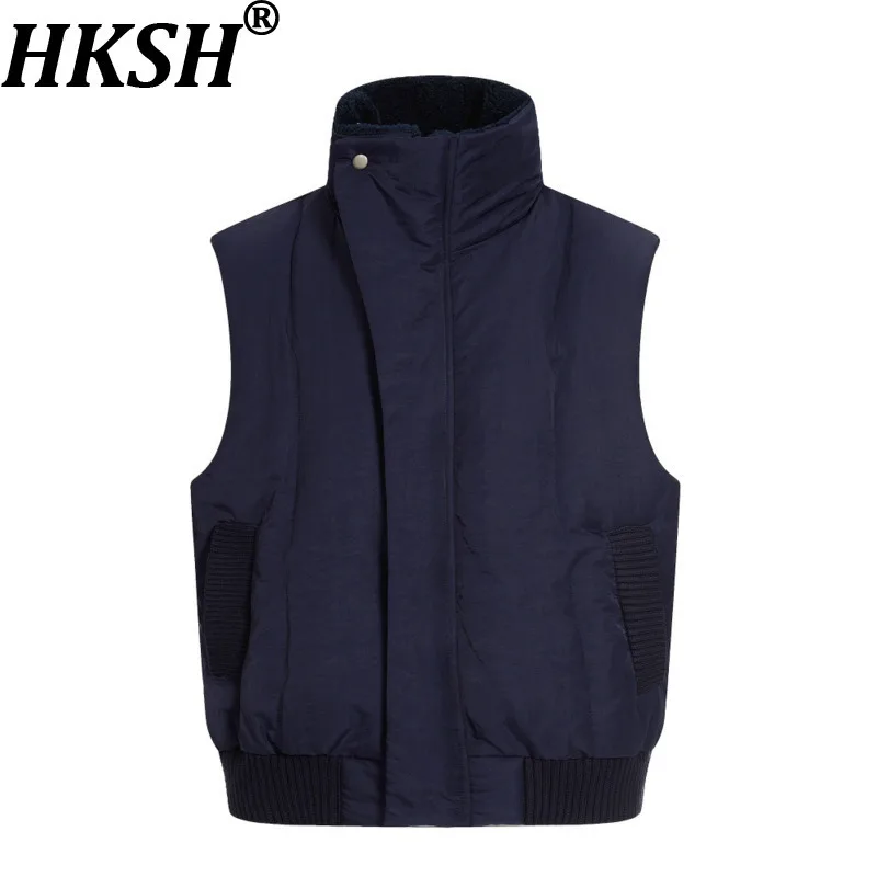 HKSH الوقوف طوق القطن سترة الرجال العصرية المتخصصة تصميم فضفاض بلون عادية أكمام سترة قطن معاطف الشتاء الجديدة HK15731 #1