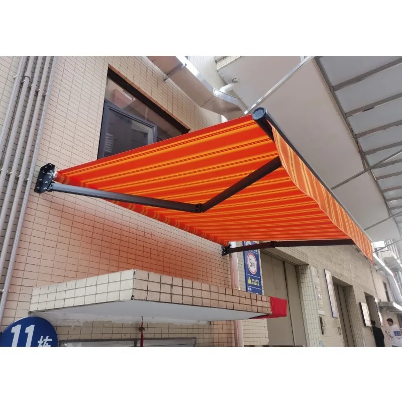 

A380 Economical Awning Customizable Aluminum Retractable Electric Sunshade with Light Outdoor Foldable Sunshade Cloth