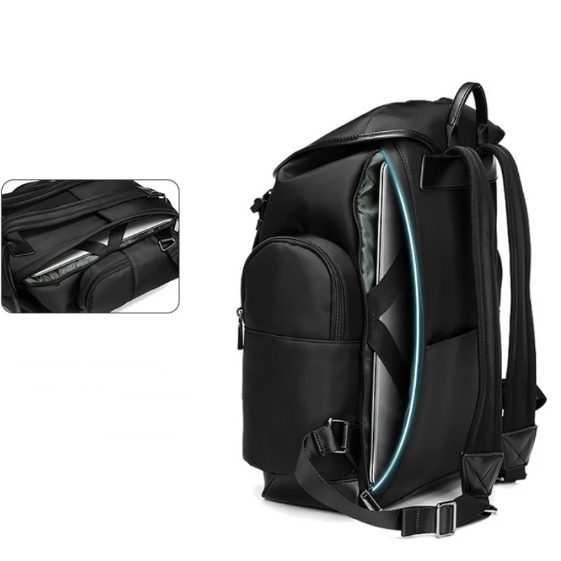 New Fashion Black Men's Backpack String Waterproof 16 Inch Laptop Bagpack Travel Outdoor Rucksack Student School Bag Mochila