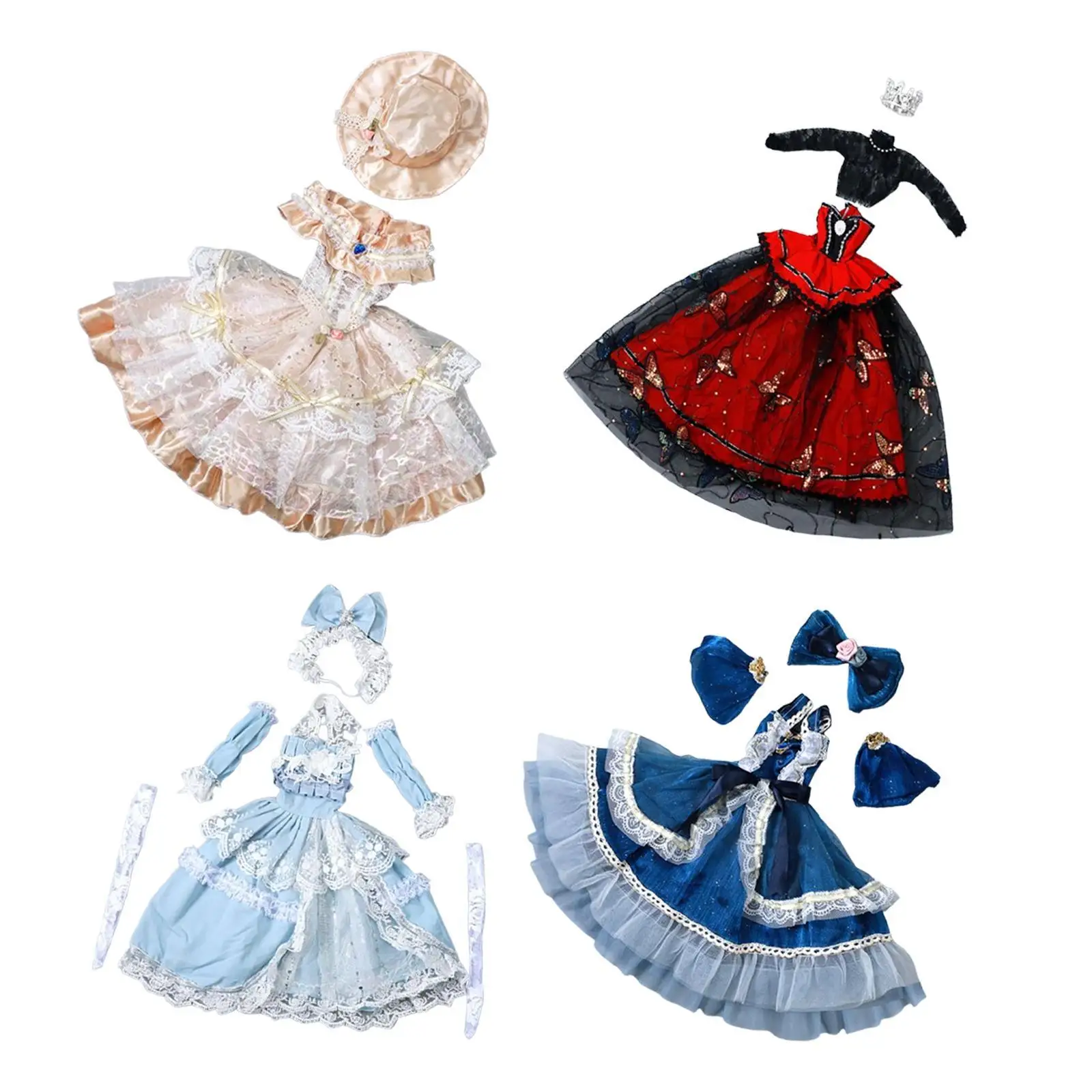 

1/3 BJD Doll Princess Dress Oufit Doll Clothes Cosplay Educational Fashion DIY Accessories Costume Outifit for 60cm Dolls