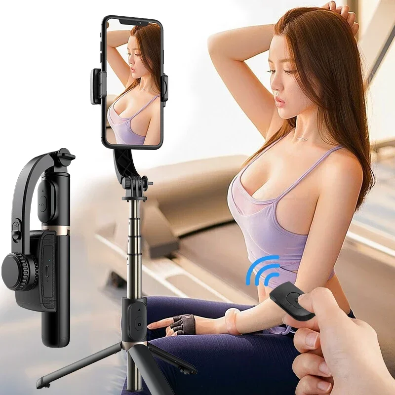 L08 L07 L03 Wireless Handheld Gimbal Stabilizer Selfie Stick Tripod Anti-shake Adjustable Selfie Stand Self-Timer Artifact Rod