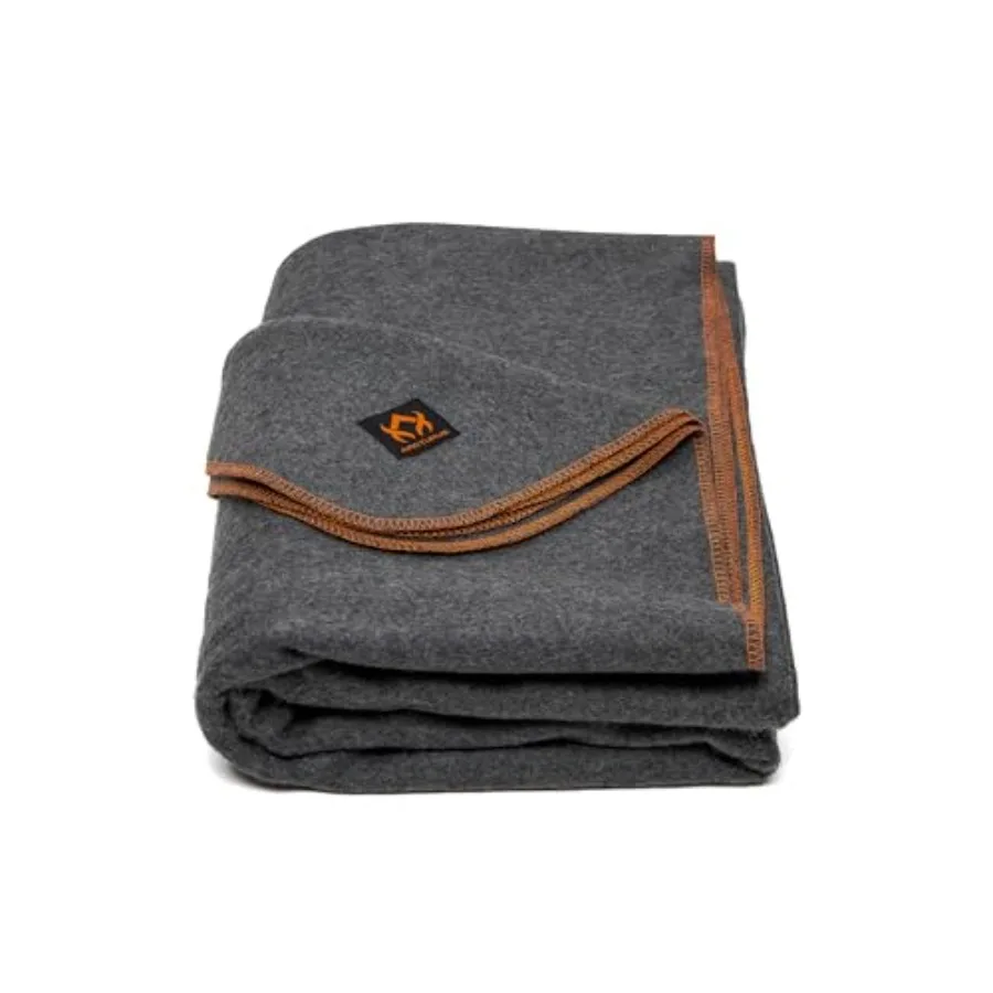 

Military Wool Blanket - Warm, Thick, Washable - Great for Outdoors, Camping, Stadium Blanket, Picnics, Travel - Car and Bushcra