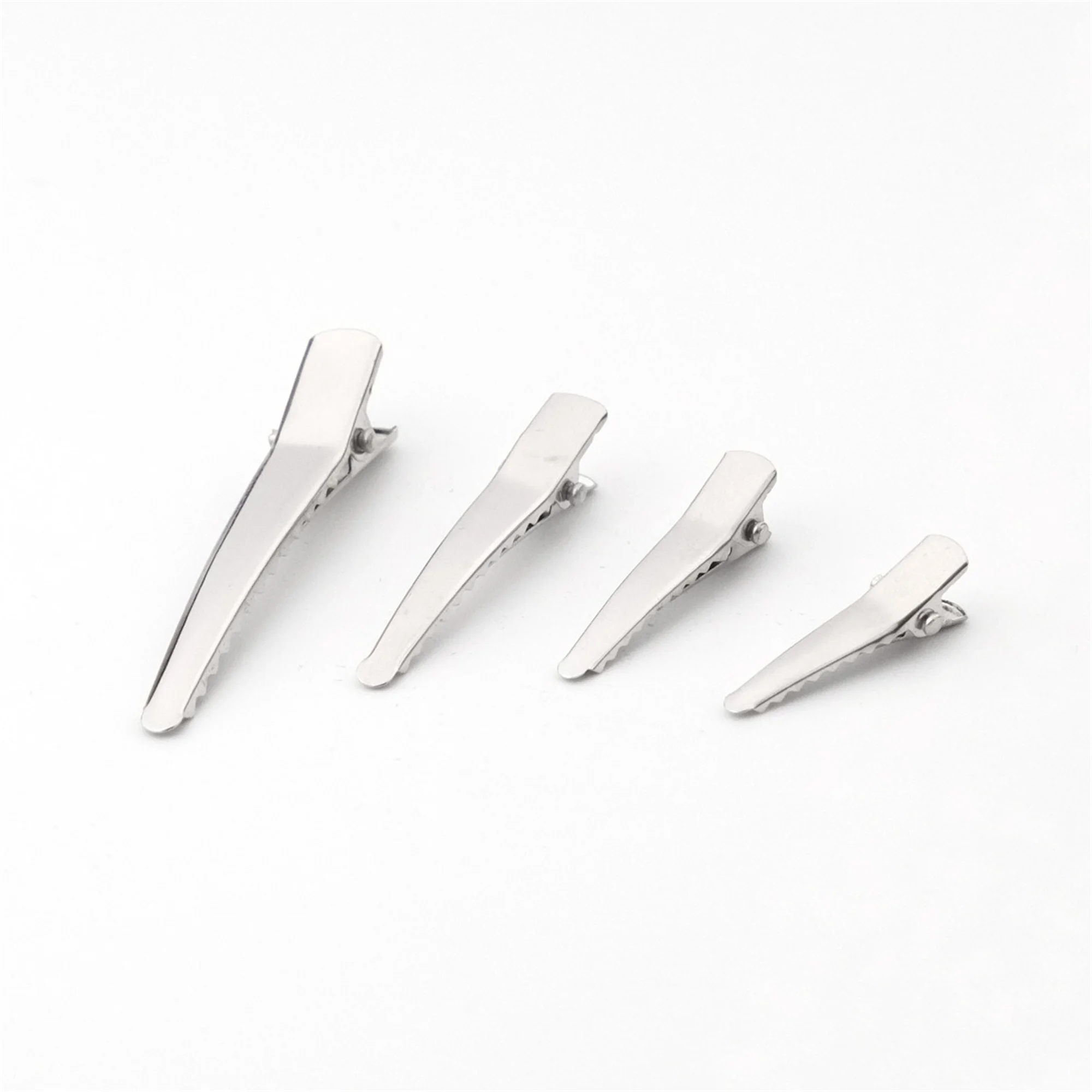 4Size Silver Duck Bill Hairpin Single Claw 25/200Pcs Hair Accessory Metal Accessories Suitable for DIY Kids Pet Bow Hairpin