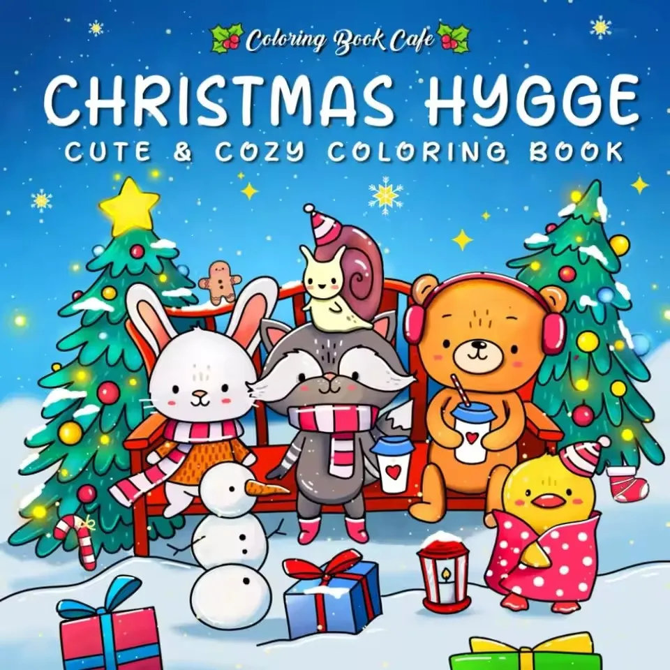 Christmas Hygge Cute & Cozy Coloring Book for Adults Cute Drawing Book Perfect Gift for Party and Birthday