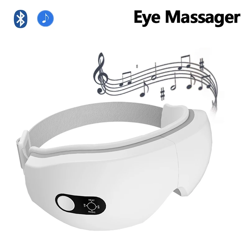 

Eye Massager 10D Double Air Bag Strong Vibration Massage Bluetooth Music Hot Compress Acupoint Massage Relieve Child Eye Fatigue