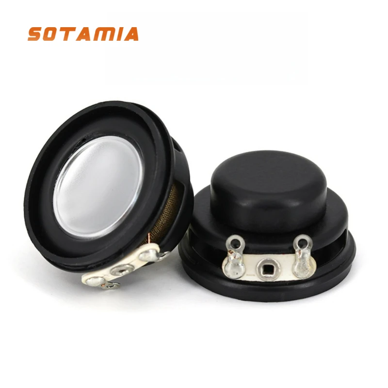 SOTAMIA 2 قطعة 1 بوصة 28 مللي متر مكبر صوت صغير كامل المدى مع كابل/بدون كابل 4 أوم 2 واط/3 واط مكبر صوت صغير محمول للمنزل يعمل بالبلوتوث