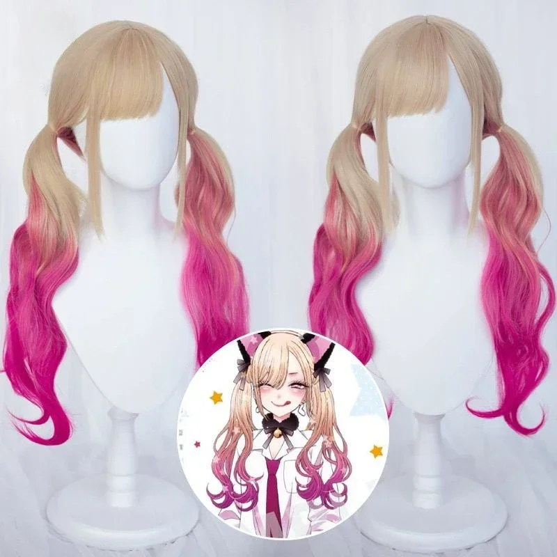 

CosplayKitagawa Marin Cosplay perruque Anime mon habiller cheveux haute qualité or perruques Darling résistant cheveux synthétiq