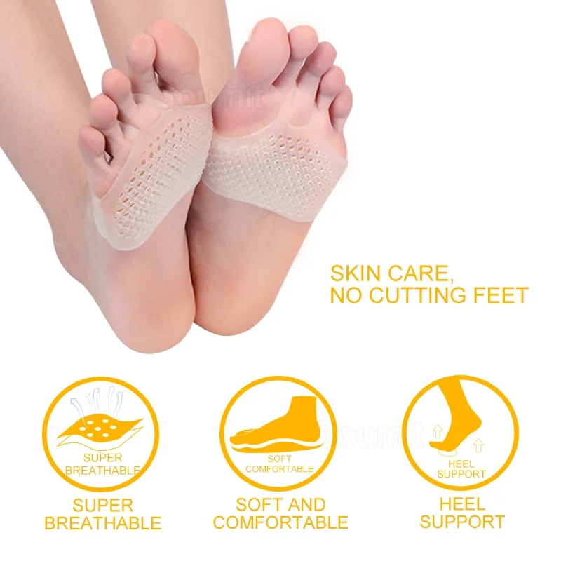 Silicone Honeycomb Forefoot Pads for High Heel Shoes Pain Relief Half Yard Insoles Foot Protector Anti-slip Inserts Dropshipping