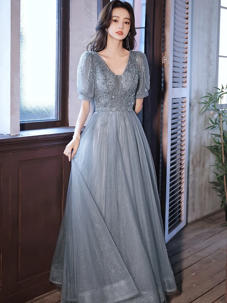 

Вечернее платье Ele Student Host 2026: Новинка, роскошный и лаконичный дизайн, высококачественное банкетное платье для взрослых, корейский стиль, короткое.