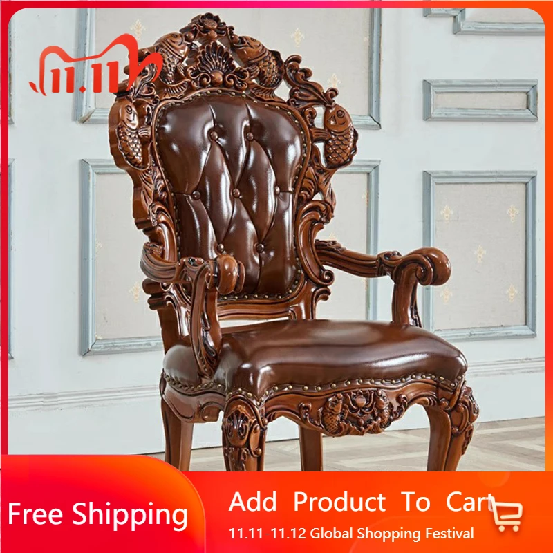 

Beautiful Rustic Dining Chairs Modern Kitchen Luxury Nordic Dining Chairs Leather Vintage Sillas Para Sala De Estar Furniture