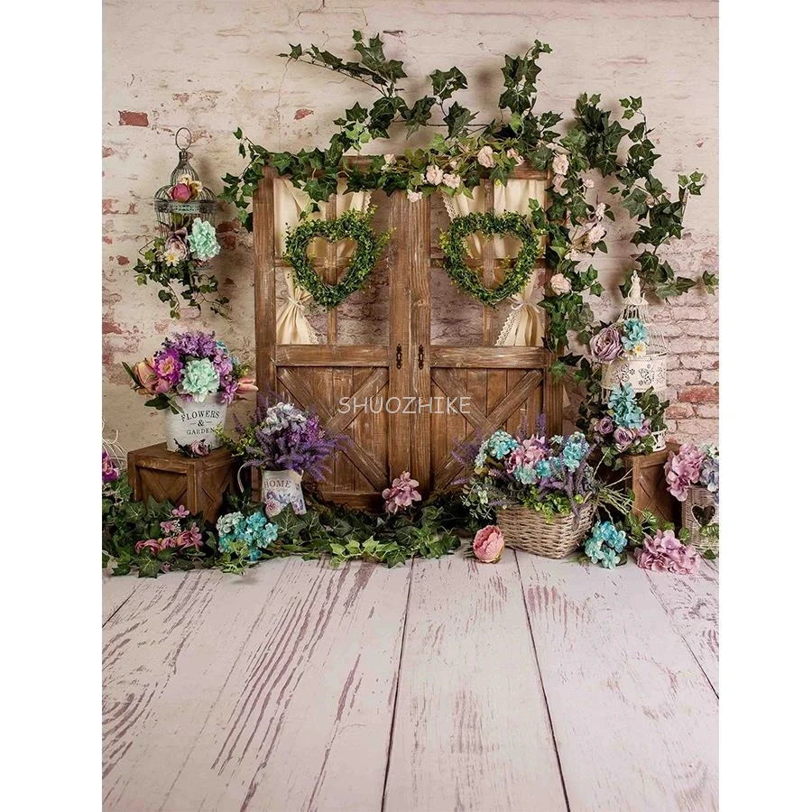 Spring Easter Photography Backdrop Green Plants Grassland Egg Rabbit Decor Bunny Child Birthday Portrait Photocall Background